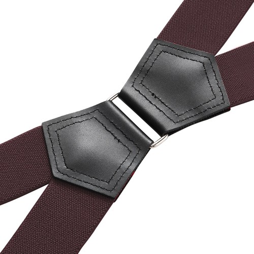 Buyless Fashion 2 Pack Suspender Men - 48" Adjustable Straps 1 1/4" - X Shape - Picture 59 of 90