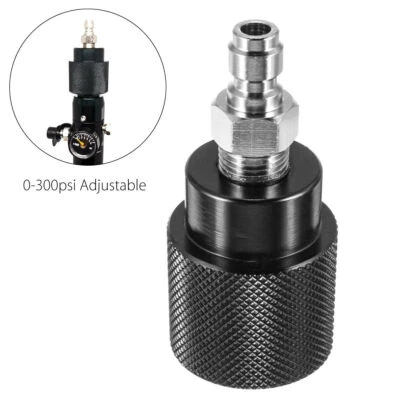 Paintball PCP CO2 Tank Regulator Refill Outlet Adapter Quick Connector 0-300PSI - Photo 1/4