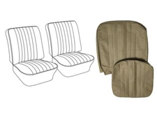 TMI Interiors Single Front Seat Covers x4 L&R Beige/Basket Weave VW T2 Bay 67-73