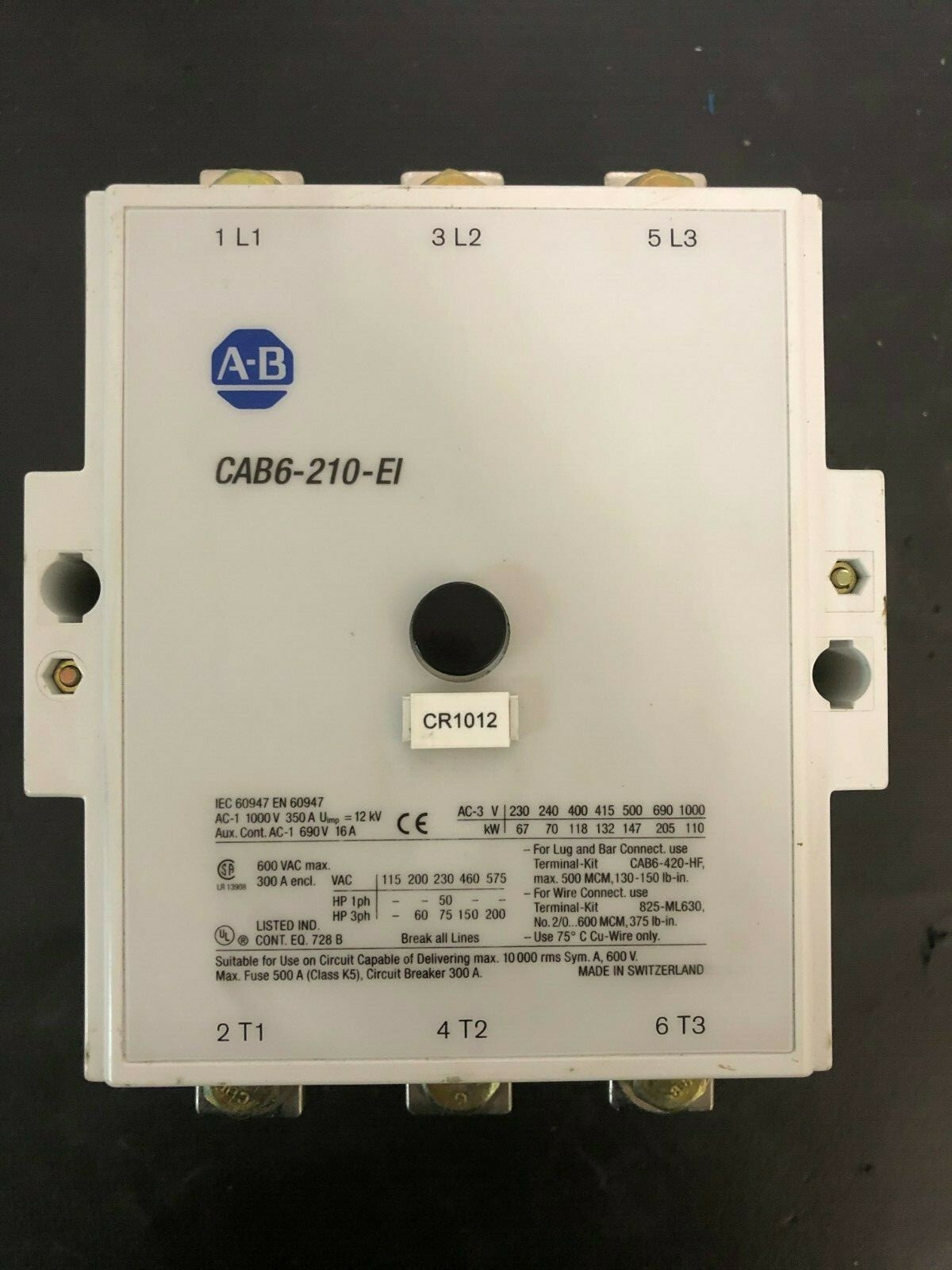 Allen Bradley CAB6-210-EI, 600VAC MAX | eBay