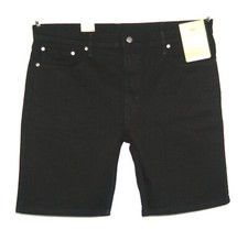 LEVIS 405 STANDARD SHORTS FLEX ECO STEEL BLACK WATER-LESS STRETCH DENIM W44
