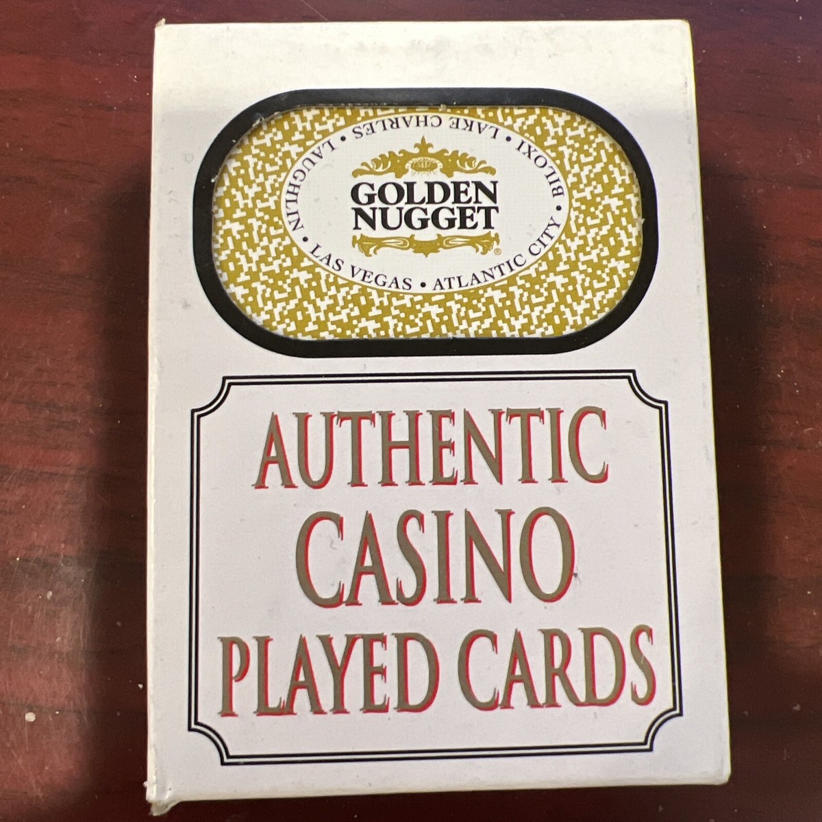 GOLDEN NUGGET Casino Las Vegas Nevada Authentic Played Table Cards