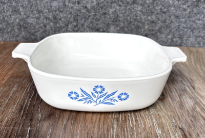 Vintage Corning Ware Blue Cornflower Casserole P-1-B- NO LID - 1 Quart
