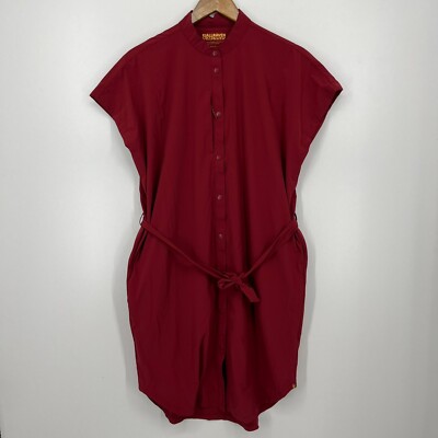 Fjallraven Specialized Saddle to Table Dress Women's S Red Belted Side Cinch Tie