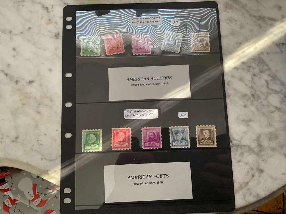 US SCOTT # 869-873 American Educators, Scientists, Authors And  Poets - Image 2 of 4