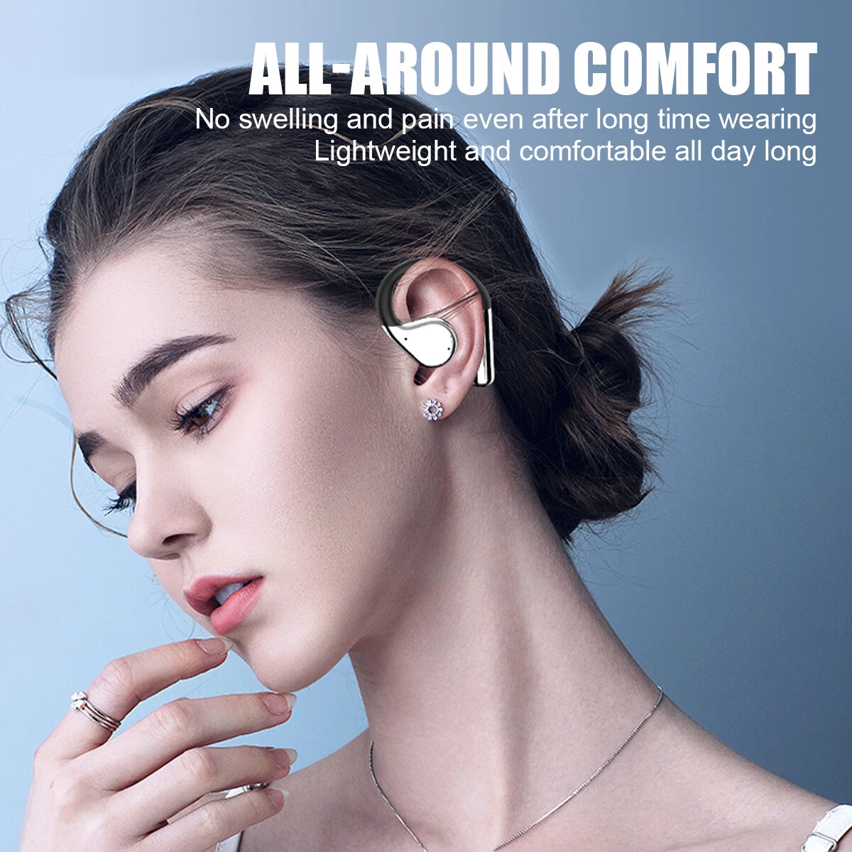 Over The Ear Earbuds Earhook True Wireless Open Earphones Bluetooth 5.4 New_voghion.com