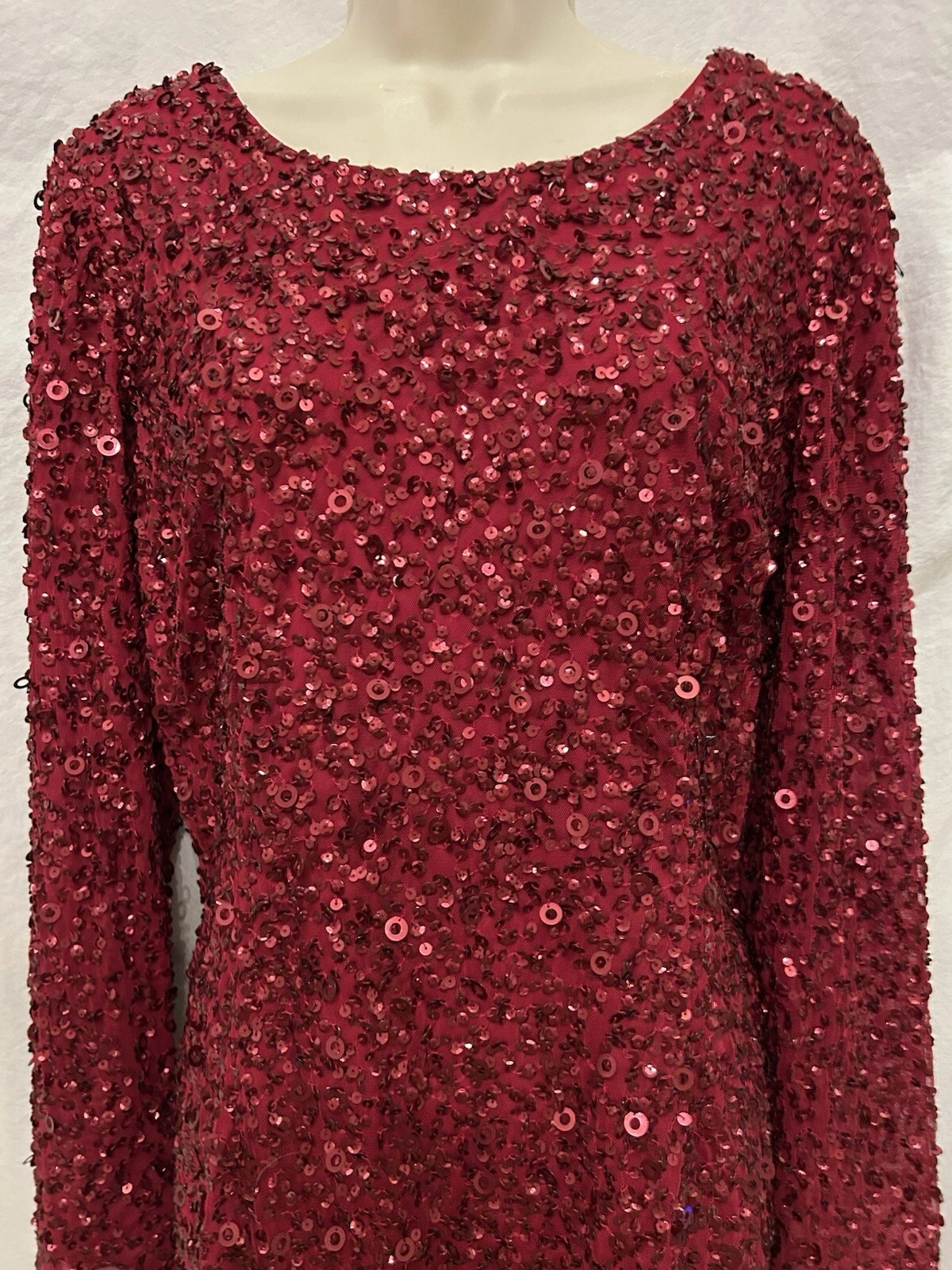 Abito San Valentino Adriana Papel rosso mirtillo paillettes