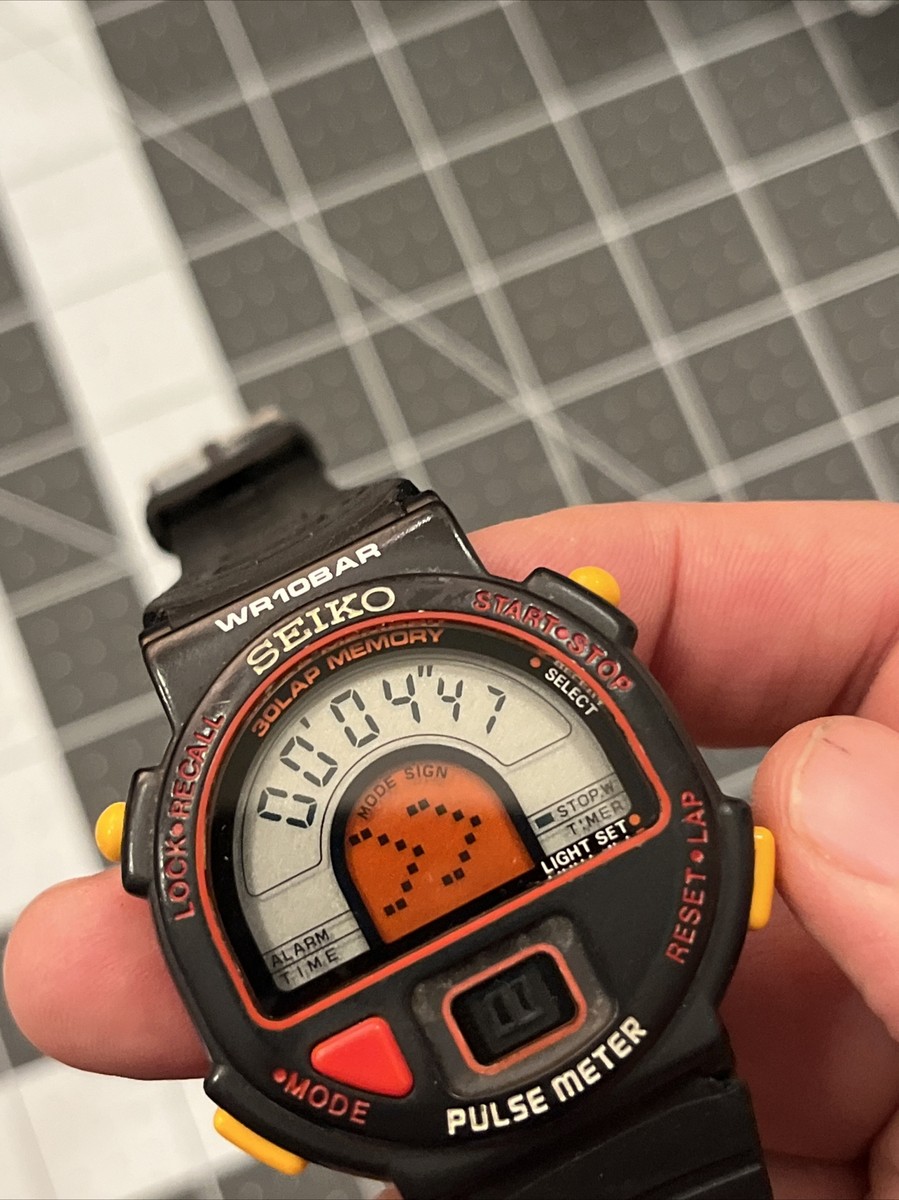1989's SEIKO S240-400C SPORTS PULSE 腕時計 Seiko PULSE METER S240 400C | eBay