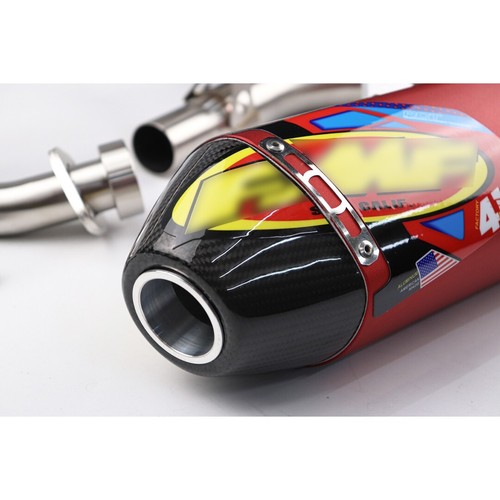 RED EXHAUST FULL SYSTEM PIPE MUFFLER FOR HONDA CRF300L RALLY 2020-2024 (CARBON) - Picture 4 of 12