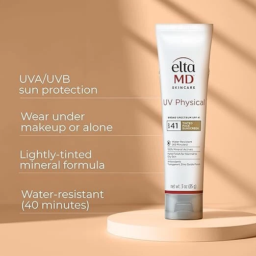 Elta MD TINTED UV Physical Broad Spectrum SPF 41 3 oz EXP 8/26 New in Box Fresh - Изображение 3 из 4