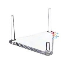 Mineral Geode Fossil Display Stands, 2.5" Triangle Three Peg Short Leg, 12 Pack 