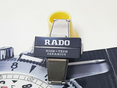 Original Rado High-tech Ceramics Clasp 03984 Ceramic Black color for parts.