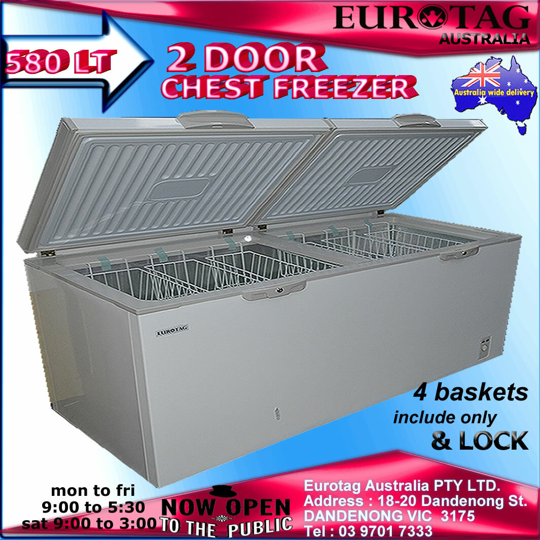 EUROTAG 600LT COMMERCIAL WITH LOCKS CHEST FREEZER Brand New 12 Months