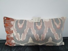 west elm Collect Frame Ikat Cushion Platinum RRP £69