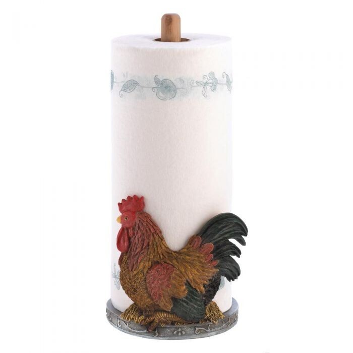 COUNTRY ROOSTER PAPER TOWEL HOLDER | eBay