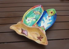 CHIP & DIP ~~  Surf Board,  Clay Art, Stonelite  Surf's Up,  