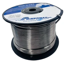 AMERWAY SN10 PB90 .125 Diameter Wire Solder Hi Temperature 25 Lbs
