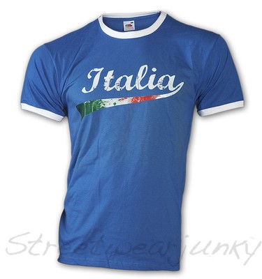  WM Fussball T-shirt Retro Trikot Italy Championship Italia Soccer Neu S-XXL 