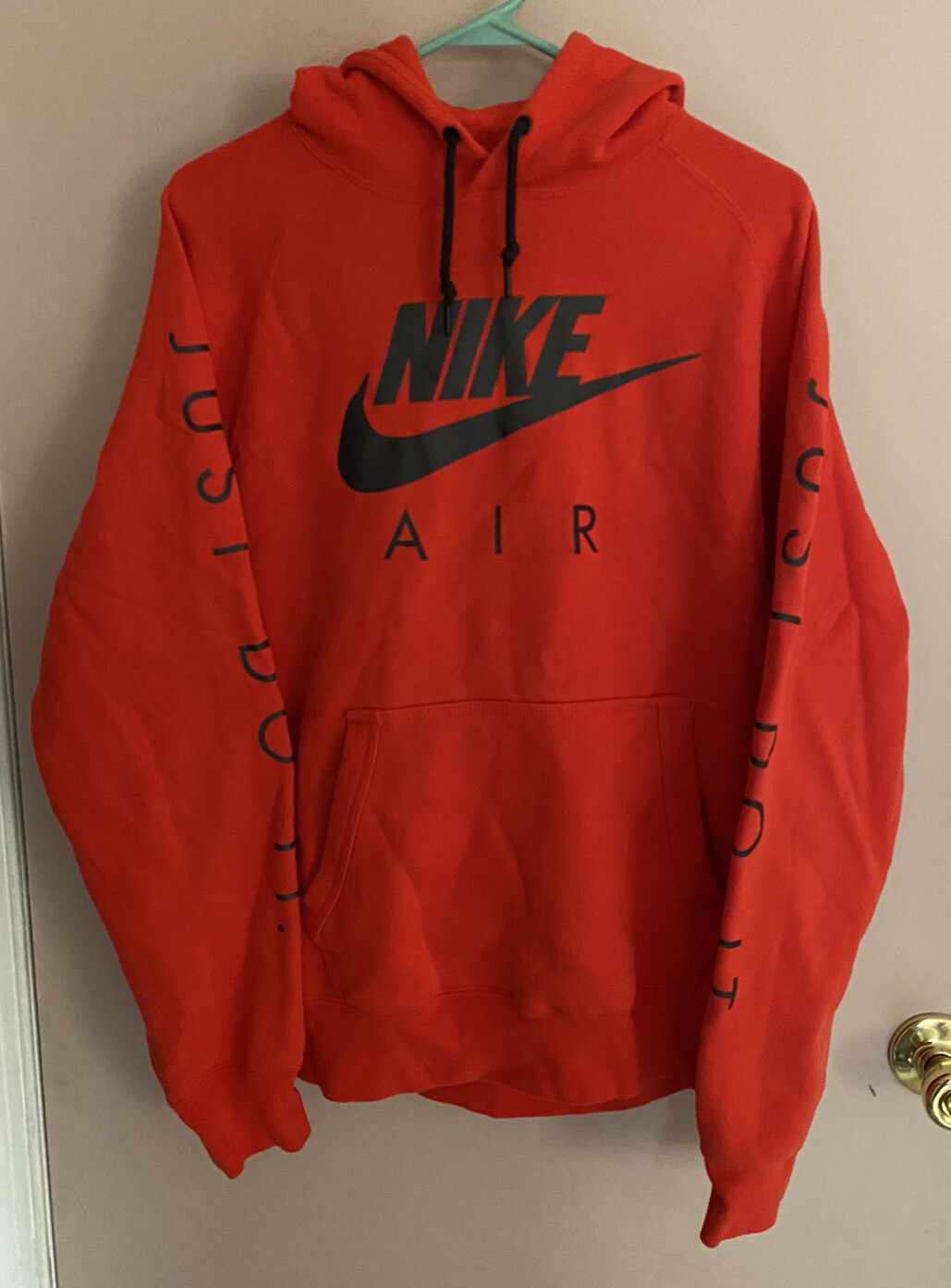 Nike Air NSW JDI Hoodie Men's Large Red Black Just Do It Vintage Rare | eBay