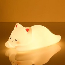 Cat Night Light for Kids Cute night light Baby Girl Squishy Night Light Lamp ...