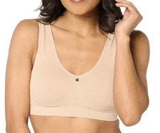 Breezies~Cooling Comfort Wirefree Contour Bra~X-Large~Sunbeige~A670851~Foam Cup