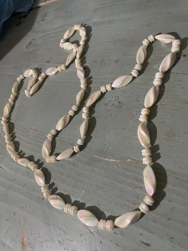 Collana Lunga da donna Perle Bianco fluorescente Madreperla Australian Made - Immagine 2 di 4