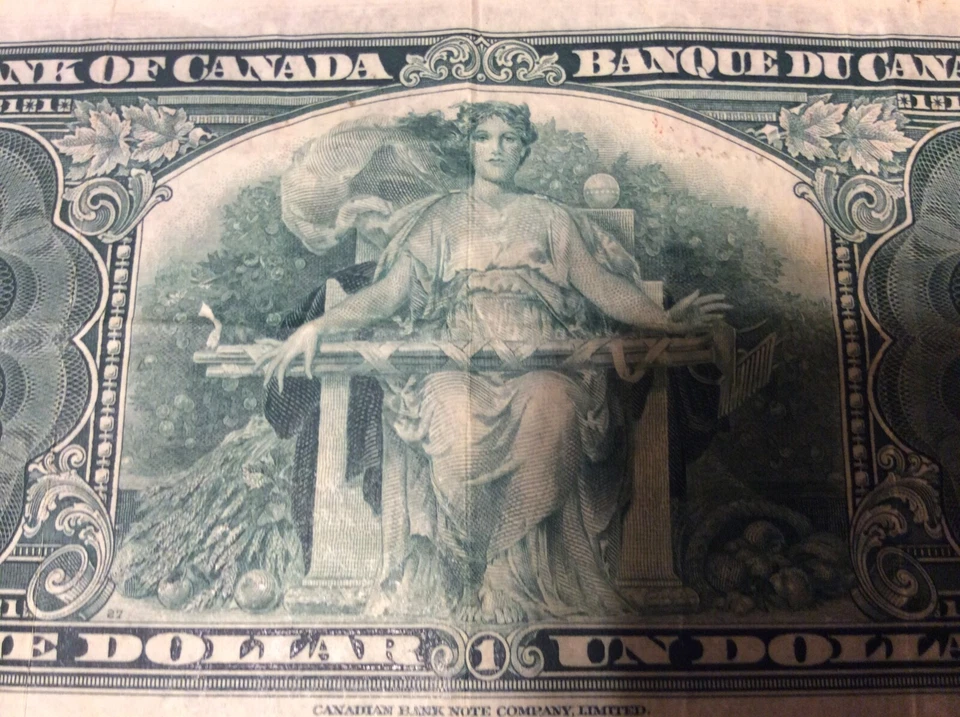 1937, BANK OF CANADA $1,KING GEORGE VI, JANUARY 2nd,RETIRED CURRENCY **** - Image 4 of 4