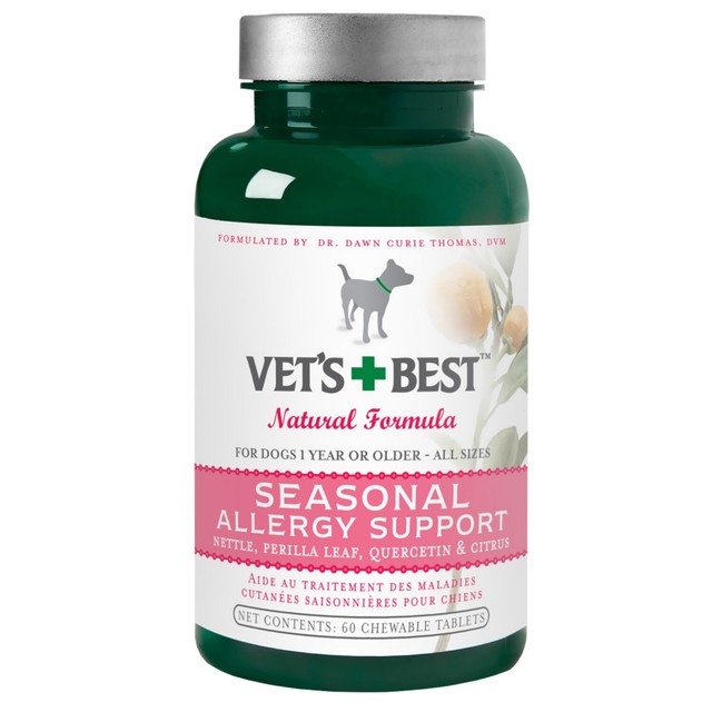 2 Vet's Best Seasonal Allergy Relief Dog Supplement 60 Tablets Each 120