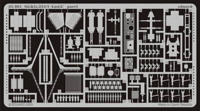 Eduard 1/35 Photoetch 35801 - Sd. Kfz.251/1 Ausf. C for Dragon kit #6224 Eduard 1/35 Photoetch 35801 - Sd. Kfz.251/1 Ausf. C for Dragon kit #6224