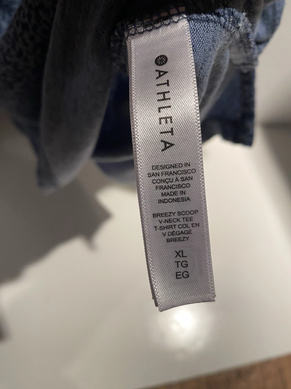 athleta chrome cheetah breezy scoop v-neck athleisure shirt