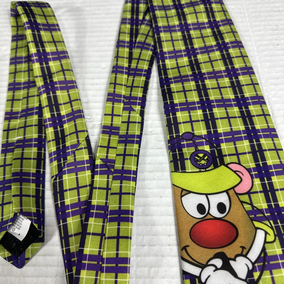 Мужской галстук Hasbro Mr Potato Head для гольфа в клетку от Ralph Marlin - Изображение 3 из 4