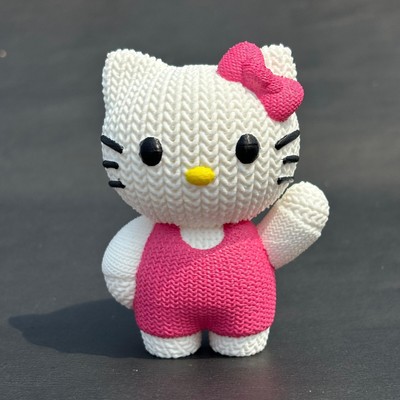 KNITTED HELLO KITTY Figure 3D Printed 