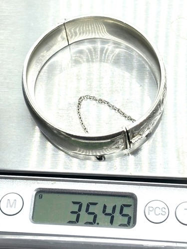 Vintage 1959 GEORG JENSEN Heavy Sterling Silver Bangle Bracelet - 35 grams - Picture 12 of 12