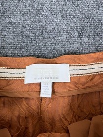 Ett:wa by Anthropologie Aubade Jacquard Pants Gold Brown Womens Size: 4