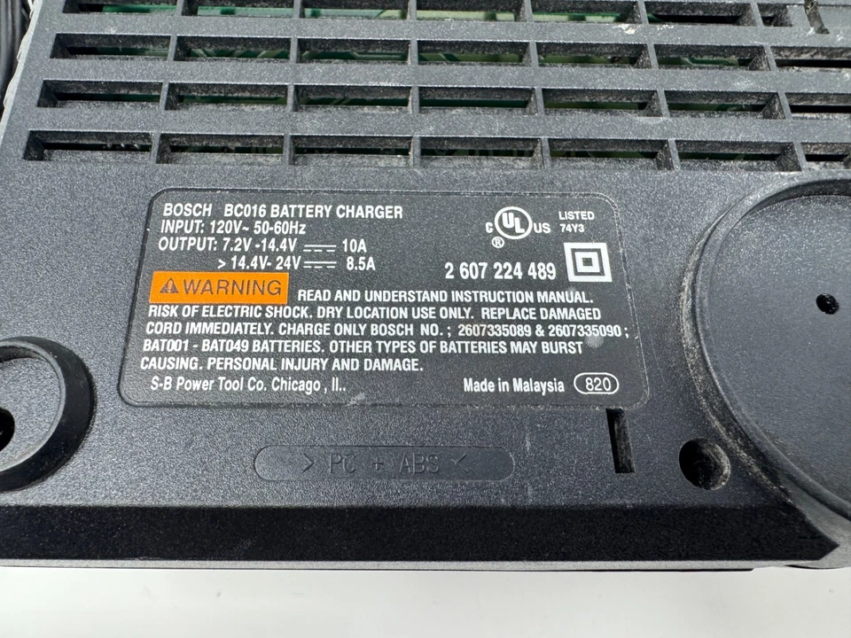 BOSCH BC016 BATTREY CHARGER 7.2V-24V . - Image 3 of 3