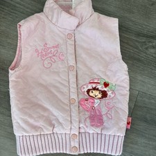 Vintage Strawberry Shortcake Embroidered Heart Sweet Heart Puffer Vest 4T