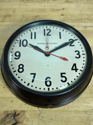 Vintage GE General Electric Telechron Wall Clock 1HA1612 For Parts