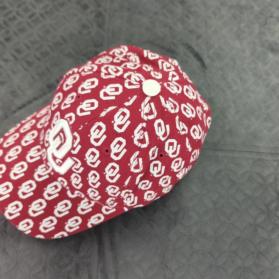 Oklahoma Sooners Sombrero Gorra Logo Estampado Completo Aguja Americana Hombres Adultos OSFA Foto 4 de 4
