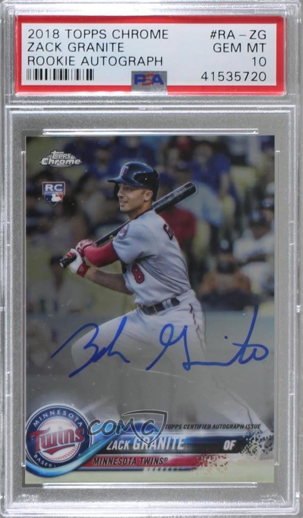 2018 Topps Chrome Rookie Zack Granite #RA-ZG PSA 10 GEM MT Auto RC r7d