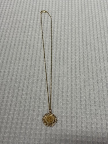Mi Primera Comunion 14K Yellow Gold Communion Pendant Necklace 3.4g Catholic - Picture 6 of 10