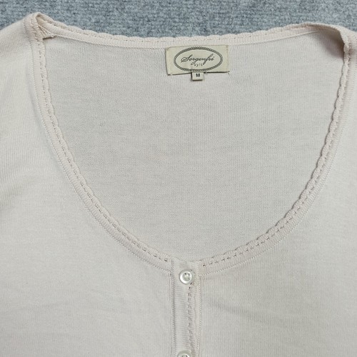 Sorgenfri-Sylt Damen Kurz Strickjacke Gr. M EU-38 Slim Beige Leicht Strick - Bild 3 von 13