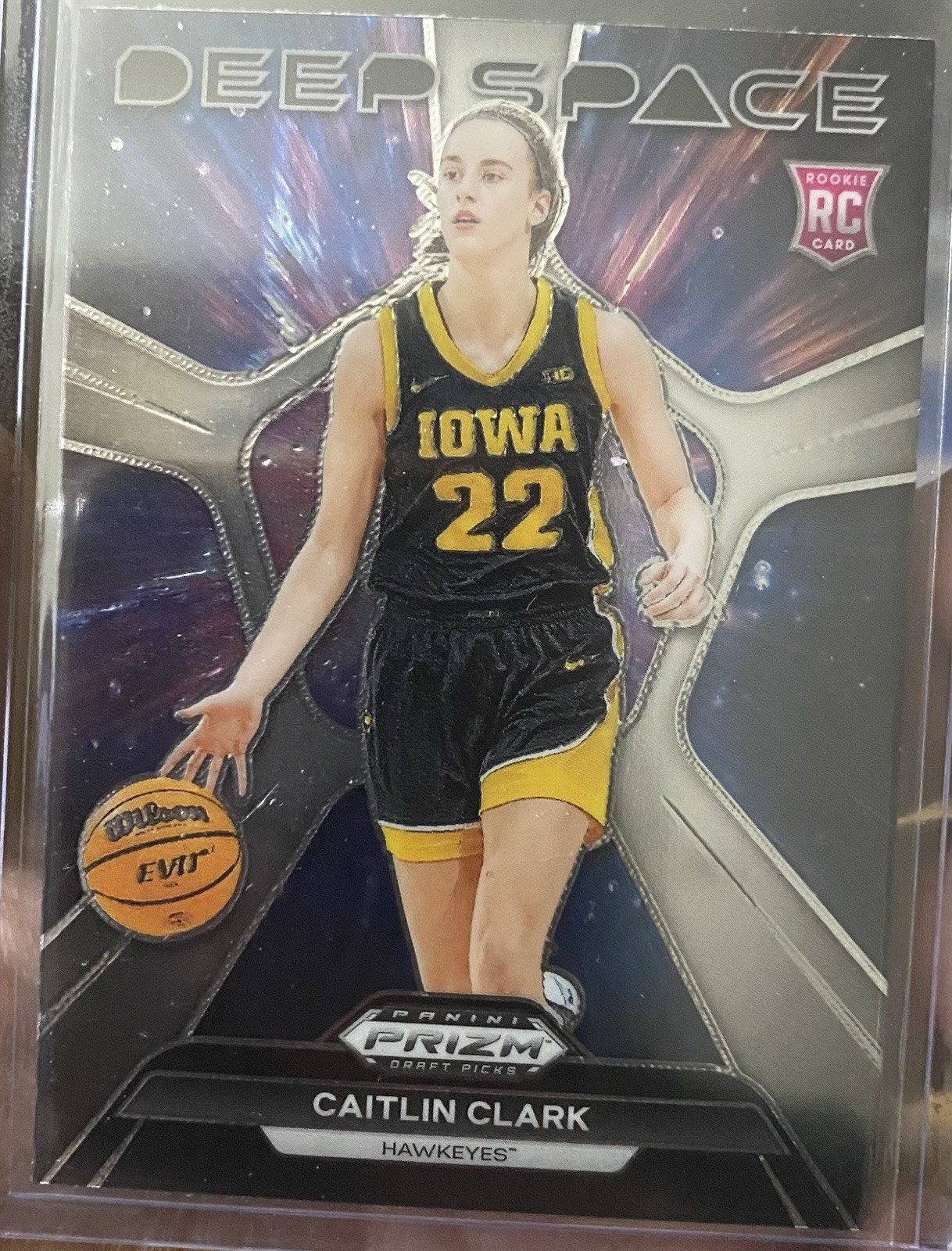 2024 Panini Prizm Draft Picks - Deep Space Caitlin Clark #8 Rookie Card (RC)