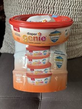 Diaper Genie 4-Pack Refills Clean Laundry Scent Max Odor Lock up to 1080 Diapers