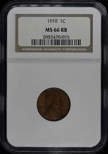 1910 Wheat Reverse Lincoln Cent 1C NGC MS66RB