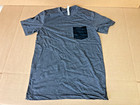 Bella Canvas Grey With Black Pocket T-Shirt  Mens Medium