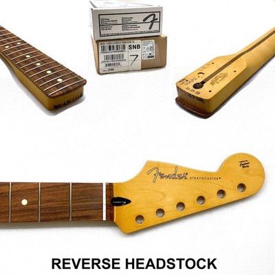 REAL PICS! Fender REVERSE HEADSTOCK Strat Neck 22 Fret Pau Ferro 9.5'' Modern C