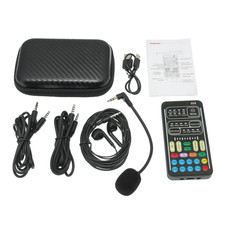 New I9 Mini Voice Changer Live Sound Card Headphones Microphone Audio 8 Soun