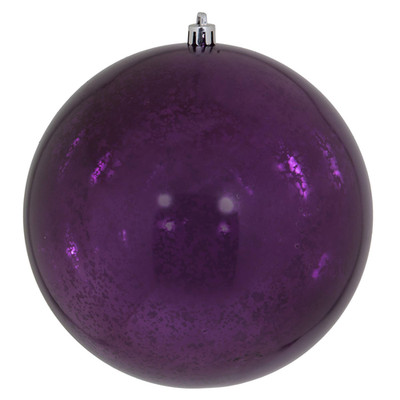 Vickerman 6 Christmas Ornament Ball Plum Shiny Mercury Finish Shatterproof
