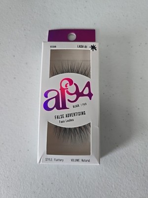 New AF94 False Advertising Faux Lashes Lash 01 black Fluttery Natural