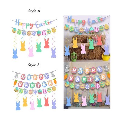 Frohe Ostern Banner bunt Osterdeko für Foto Requisiten Frühling Veranda